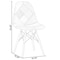 Fabulaxe Chair with Leather and Suede Like Tones with Wooden Legs QI004326 - alternate 5
